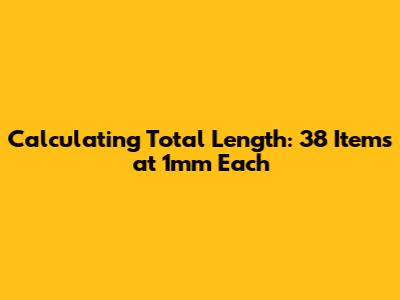 Calculating Total Length: 38 Items at 1mm Each