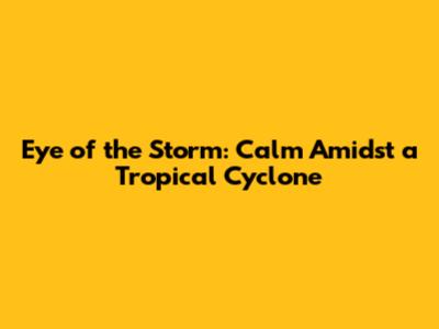 Eye of the Storm: Calm Amidst a Tropical Cyclone