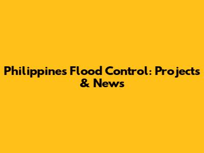 Philippines Flood Control: Projects & News